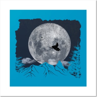 Snowmobile Freestyle -  Blue Moon Posters and Art